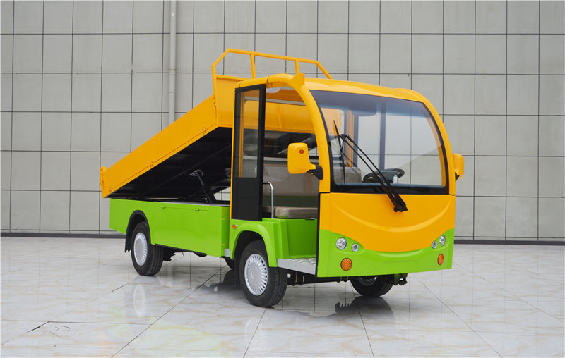 上黃下綠自卸車