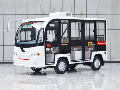 湖北8座帶擋雨門觀光車帶空調(diào)