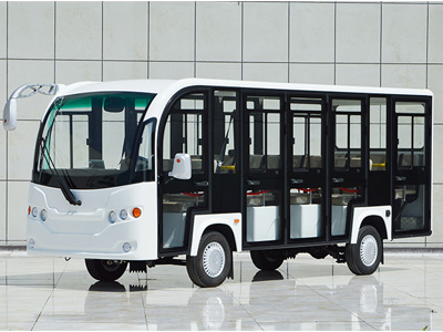湖北14座帶擋雨門電動(dòng)觀光車白色