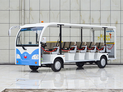 23座敞開式電動觀光車 白藍色