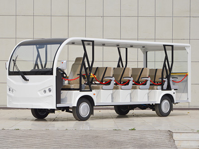 23座電動觀光車敞開式白色